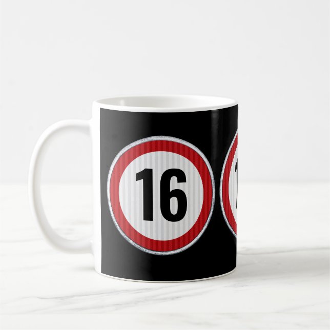 Caneca De Café Limite de Velocidade de 16 Anos (Esquerda)