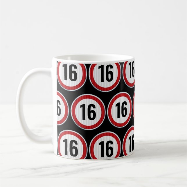 Caneca De Café Limite de Velocidade de 16 Anos (Esquerda)