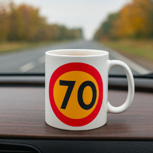 Caneca De Café Limite de velocidade setenta