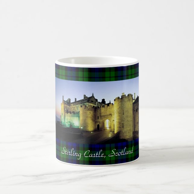 Caneca De Café Limite Iluminado de Tartan do Castelo de Stirling (Centro)