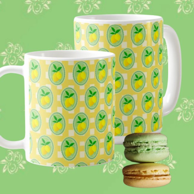 Caneca De Café Limões Amarelos  (Springtime fresh lemons! Makes a nice hostess gift.)