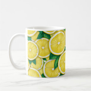 Caneca De Café Limões frescos e frescos