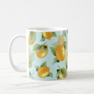 Caneca De Café Limões Sai: Aquarela Impressão sem costura