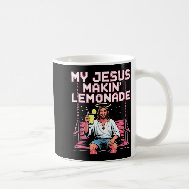 Caneca De Café Limonada de Jesus Meme Cristão Engraçado  (Direita)