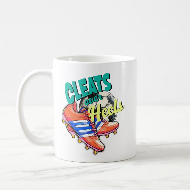 Caneca De Café Limpa Sobre Salto, Meninas Futebol (Esquerda)