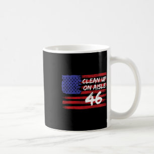 Caneca De Café Limpeza na Prateleira 46 Engraçado Anti-biden Repu