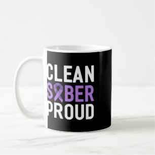 Caneca De Café Limpo Sóbrio Orgulhoso Fim da Dependência Conscien