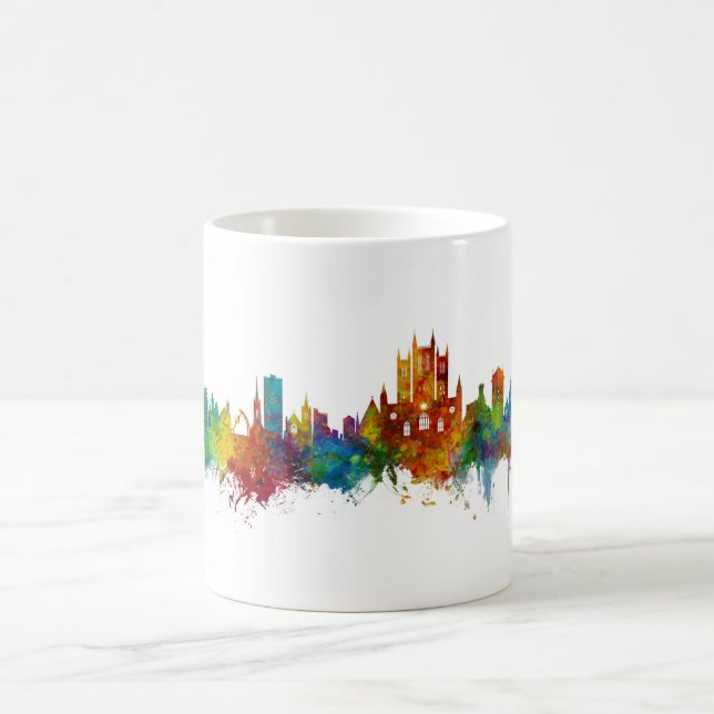 Caneca De Café Lincoln England Skyline (Centro)