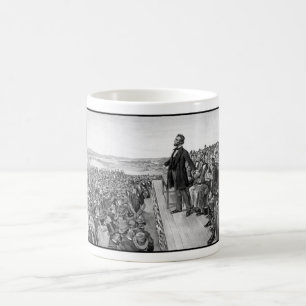 Caneca De Café Lincoln que entrega o endereço de Gettysburg