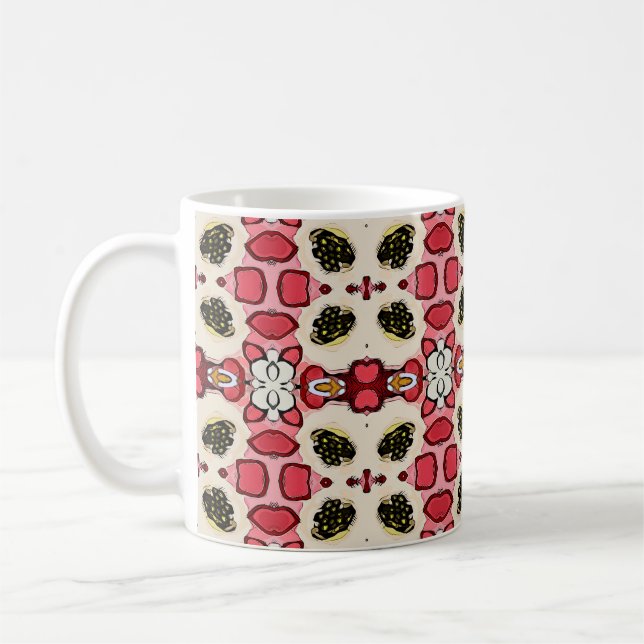 Caneca De Café Linda abstrato étnica, uniforme, abstrato (Esquerda)