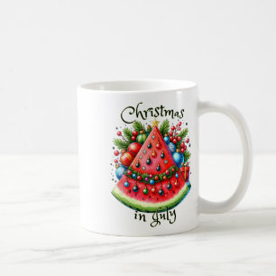 Caneca De Café Linda Árvore de Natal de Melancia de Verão Natal