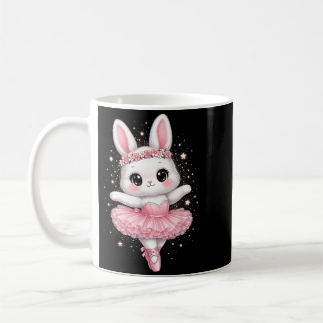 Caneca De Café Linda Bailarina Coelho Ballet Rabbit Menina (Esquerda)