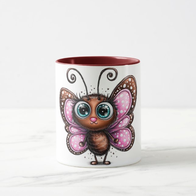 Caneca de café linda borboleta (Centro)
