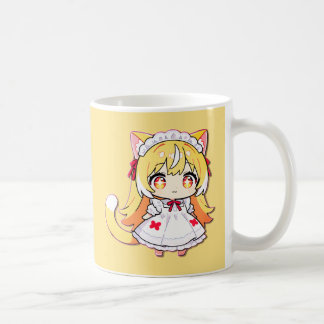 Caneca De Café Linda Chibi Neko Loira - Vestido Midi