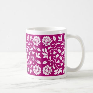 Caneca De Café Linda cor-de-rosa e branca