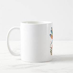 Caneca De Café Linda Dragonfly Watercolor Art Insect Lover Ea
