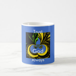 Caneca De Café Linda e adorável Arte Amarela e Azul na África do 