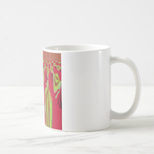 Caneca De Café Linda e adorável arte tribal africana vermelha e a