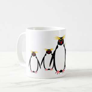 Caneca De Café Linda família de pinguins