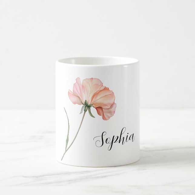 Caneca De Café Linda Flor de Pêssego (Centro)