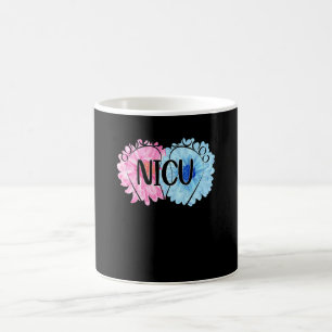 Caneca De Café Linda Floral de Margarida Rosa Azul Pé de Bebê Enf
