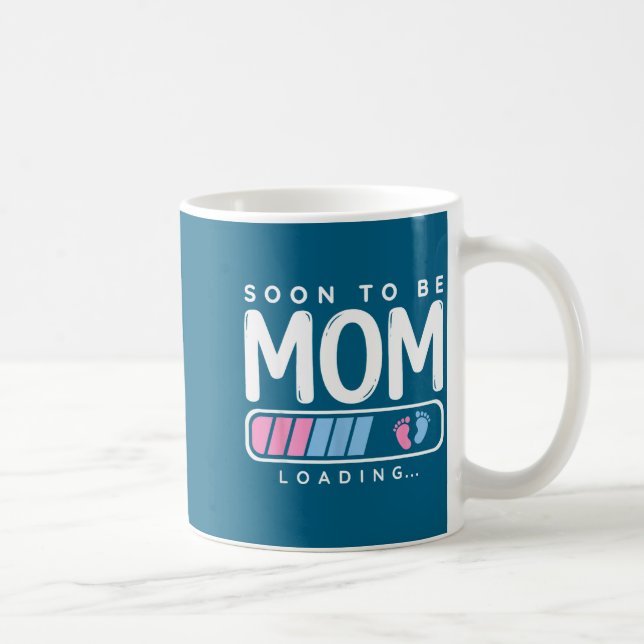 Caneca De Café Linda Futuramente Mãe Engraçado Nova Mãe Anúncio d (Direita)