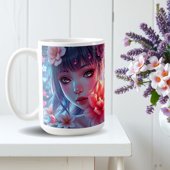 Caneca De Café Linda Garota de Animação - Palhaçada (Criador carregado)