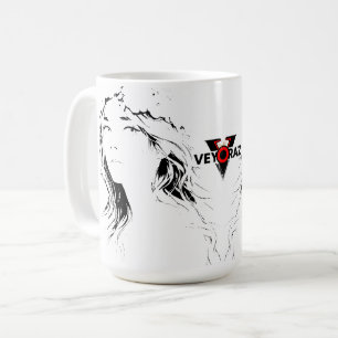 Caneca De Café Linda Garota de Anime Floral – Estética Pastel Sua