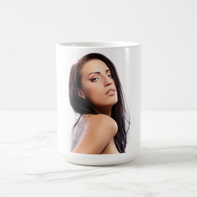 Caneca De Café Linda jovem mulher Coffee Mug (Centro)