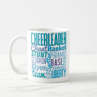 Caneca De Café Linda líder de torcida Movimentos azuis de torcida