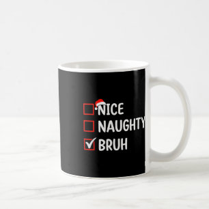 Caneca De Café Linda Lista De Natal Bruh Mulheres Homens Crianças