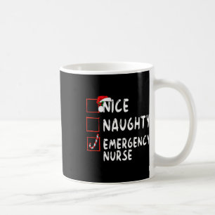 Caneca De Café Linda Lista De Natal Da Enfermeira De Emergência