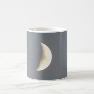 Caneca De Café Linda lua crescente assombrada em Dusk Mug