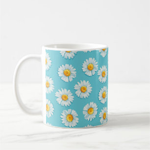 Caneca De Café Linda margarida flores sem costura