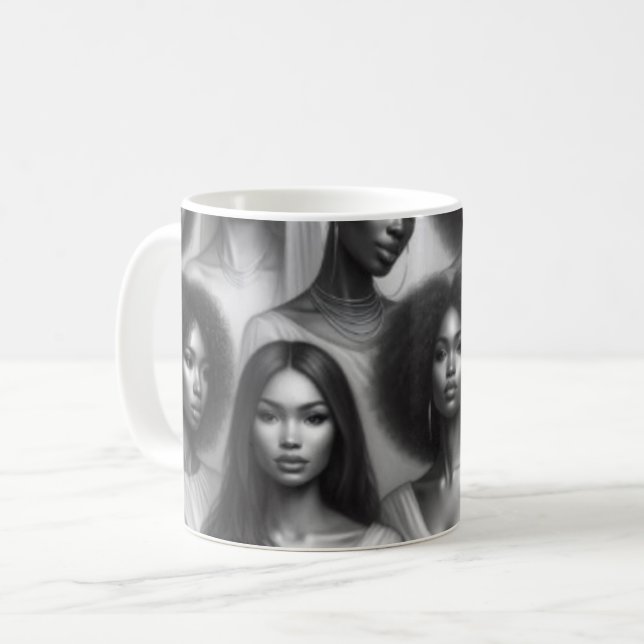 Caneca De Café Linda Mulher (Frente Esquerda)