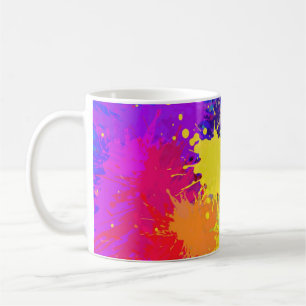 Caneca De Café Linda Paint Splash Coffee Mug