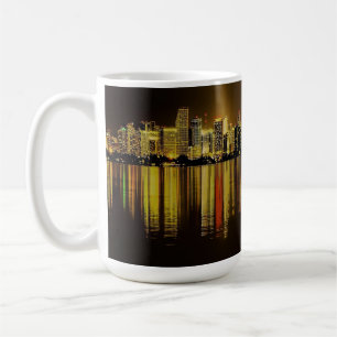 Caneca De Café Linda Panorâmica Miami Skyline
