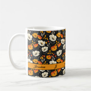 Caneca De Café Linda Primavera Colorida Girly Wildflower Script