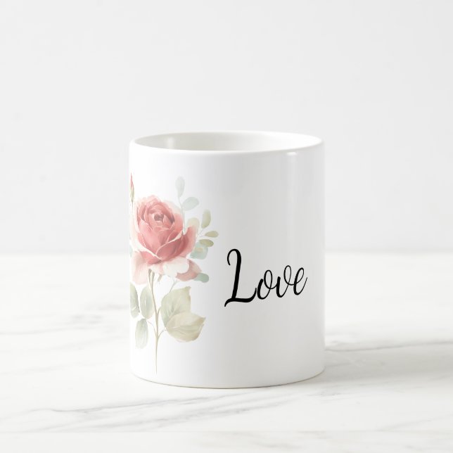 Caneca De Café Linda Rosa Vermelha (Centro)