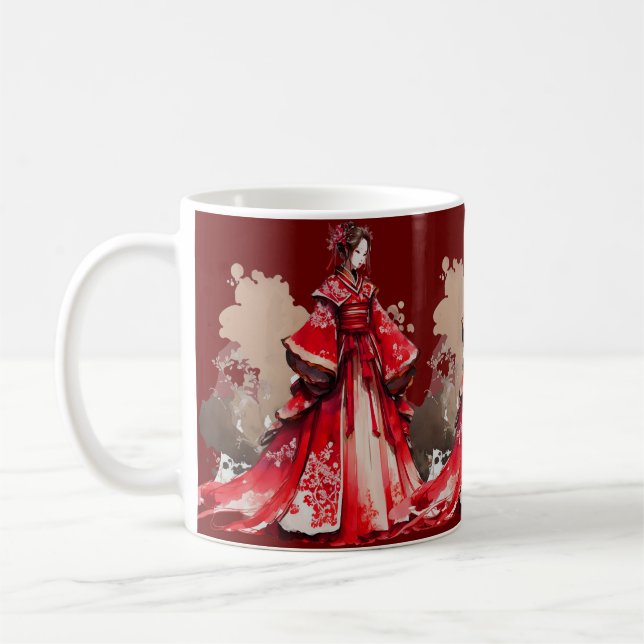 Caneca De Café Linda Senhora Chinesa (Esquerda)