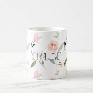 Caneca De Café Linda Watercolor Floral