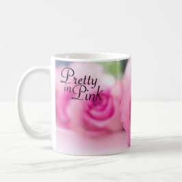 Caneca De Café Lindas em Rosas Cor-de-Rosa
