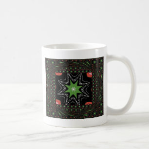 Caneca De Café Lindas estrelas reluzentes vetor Impressão de fund