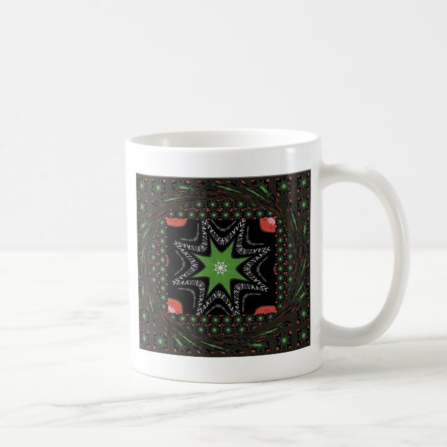 Caneca De Café Lindas estrelas reluzentes vetor Impressão de fund (Direita)