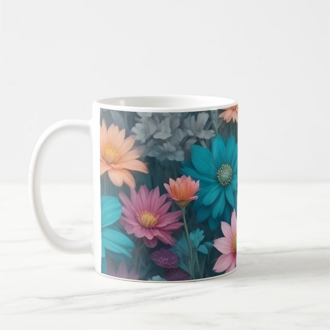 Caneca De Café Lindas flores de primavera (Esquerda)