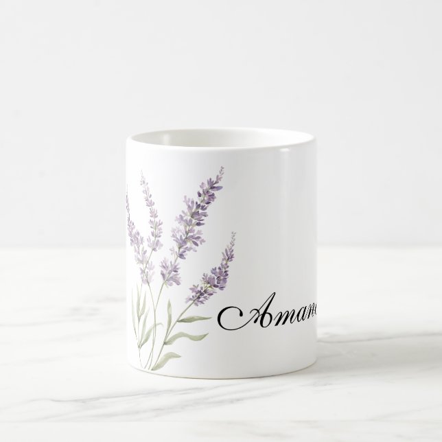 Caneca De Café Lindas Flores Lavanda (Centro)