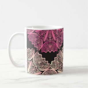 Caneca De Café Lindas flores padrão da natureza Vintag