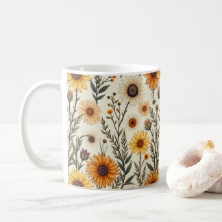 Caneca De Café Lindas flores que se assemelham à queda