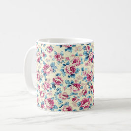 Caneca De Café Lindas Flores Românticas, Primavera Rosa, Rosa, Ro