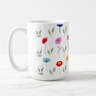 Caneca De Café Lindas flores silvestres Impressas Mug